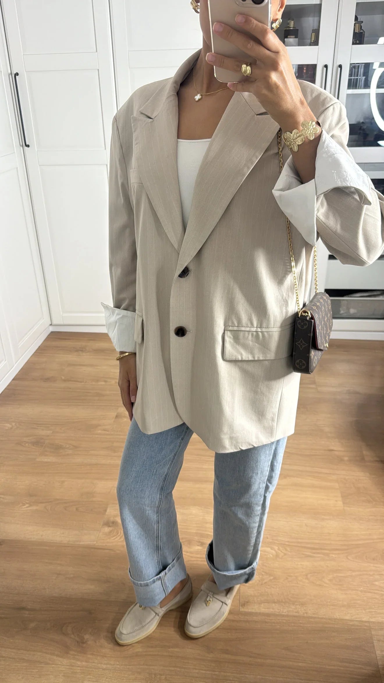 Jean Taille Haute Droit à Revers - SAÏRYS