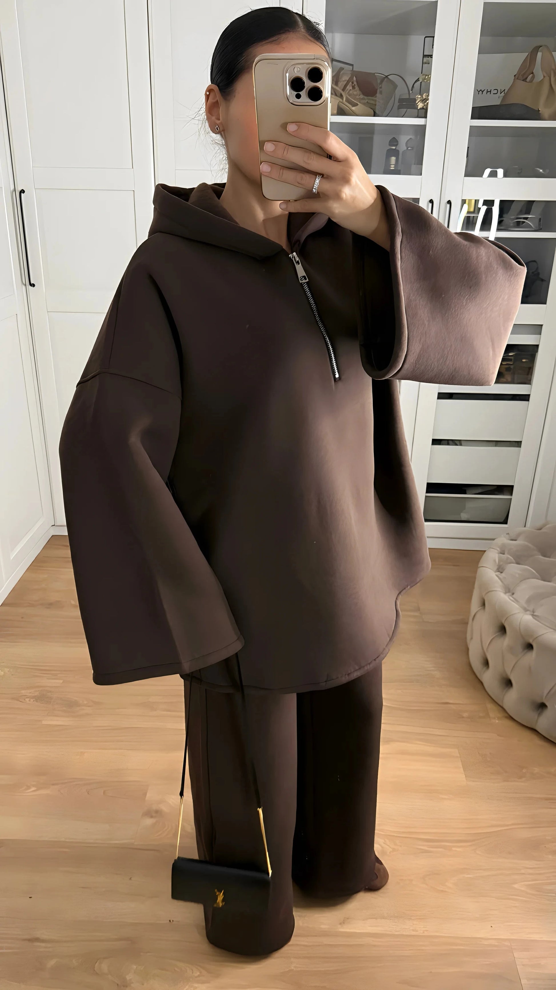 Ensemble Modeste à Capuche Marron SAÏRYS