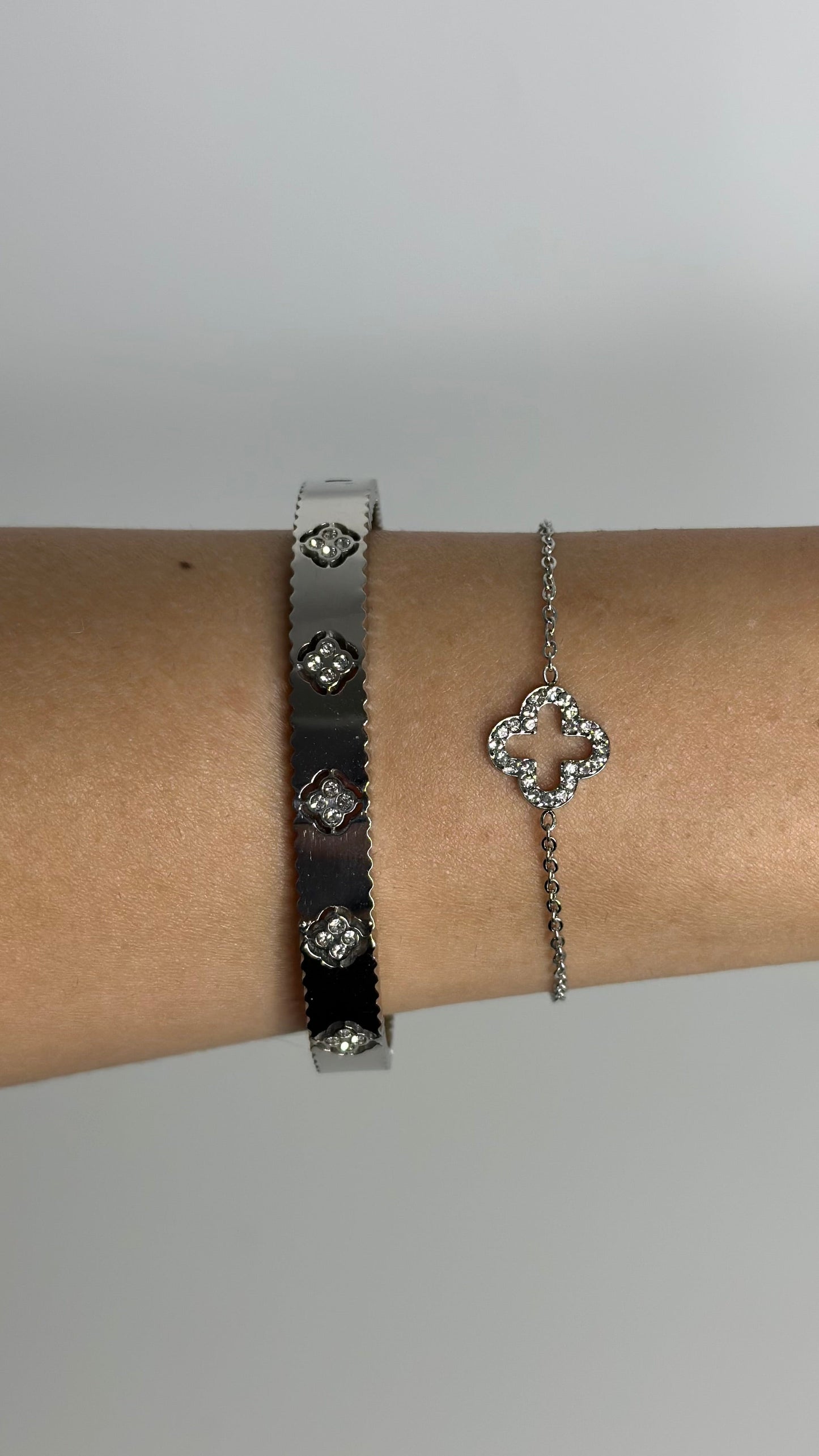 Jonc trèfle argenté SAÏRYS