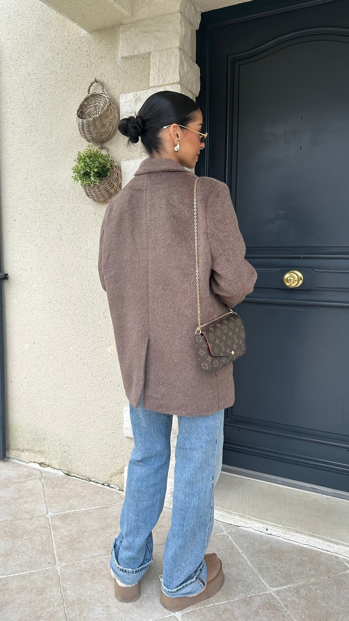 Blazer oversize texturé en laine SAÏRYS