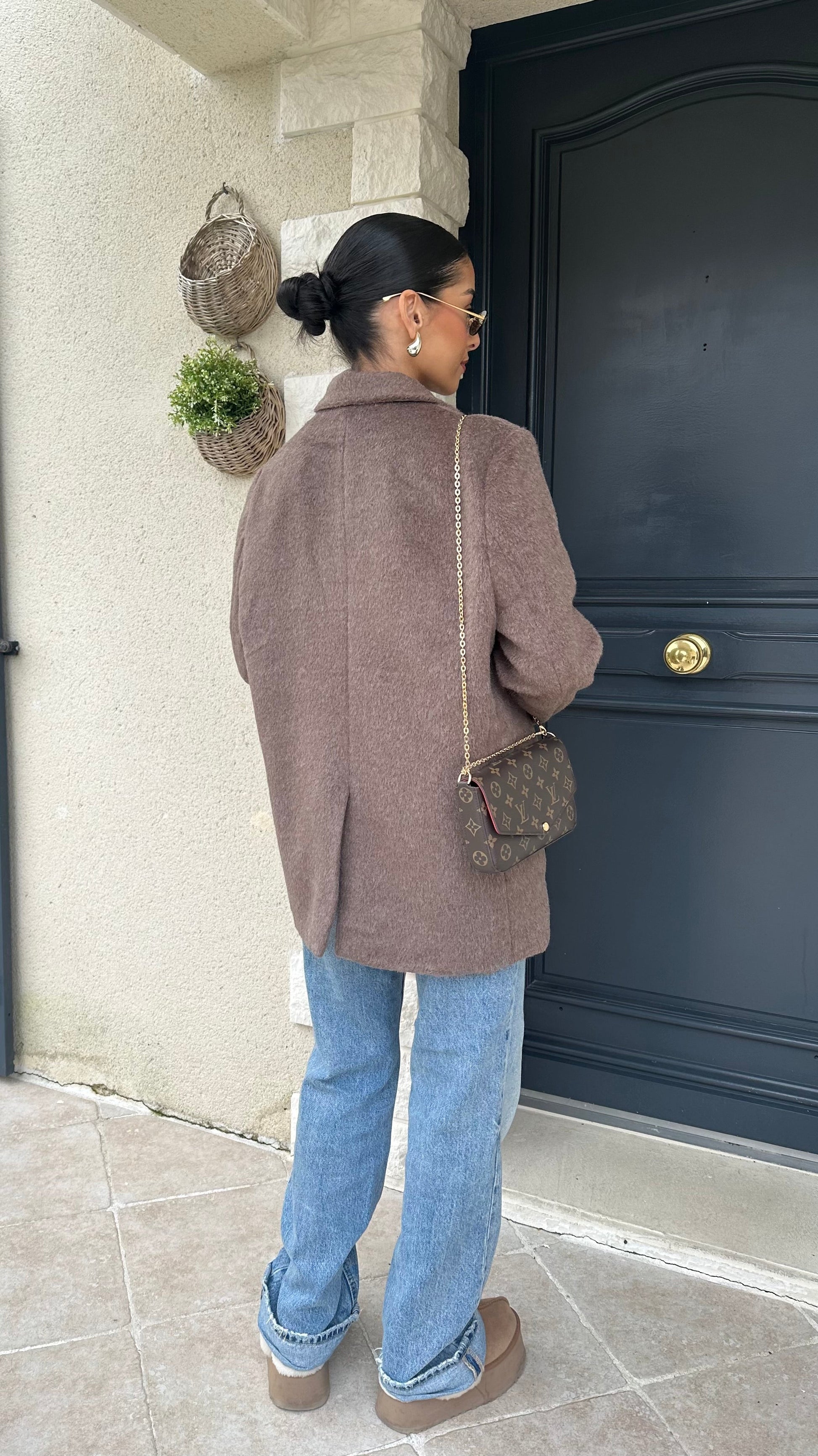 Blazer oversize texturé en laine SAÏRYS