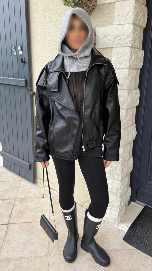 Veste Cuir Inspi Oversize SAÏRYS