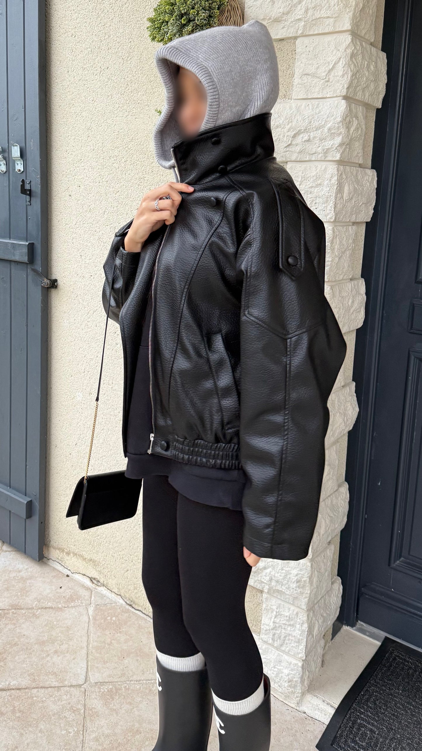 Veste Cuir Inspi Oversize SAÏRYS