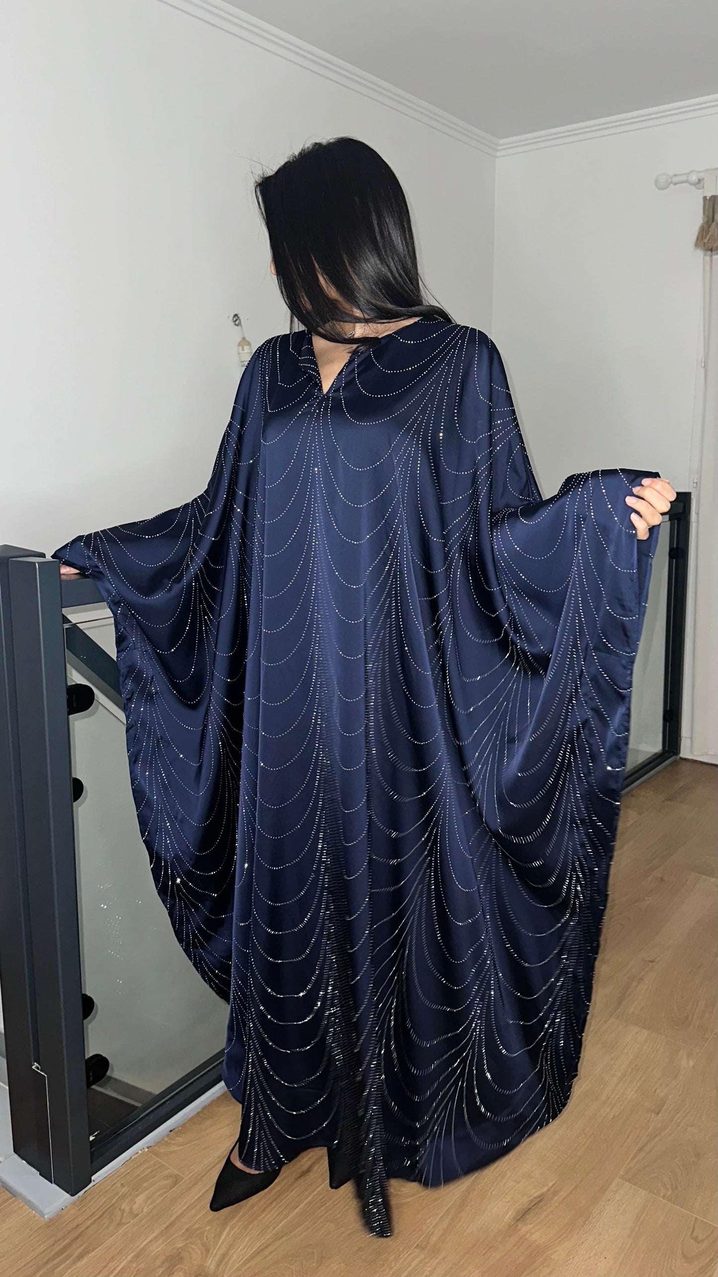 Abaya Nïya Bleu Nuit SAÏRYS