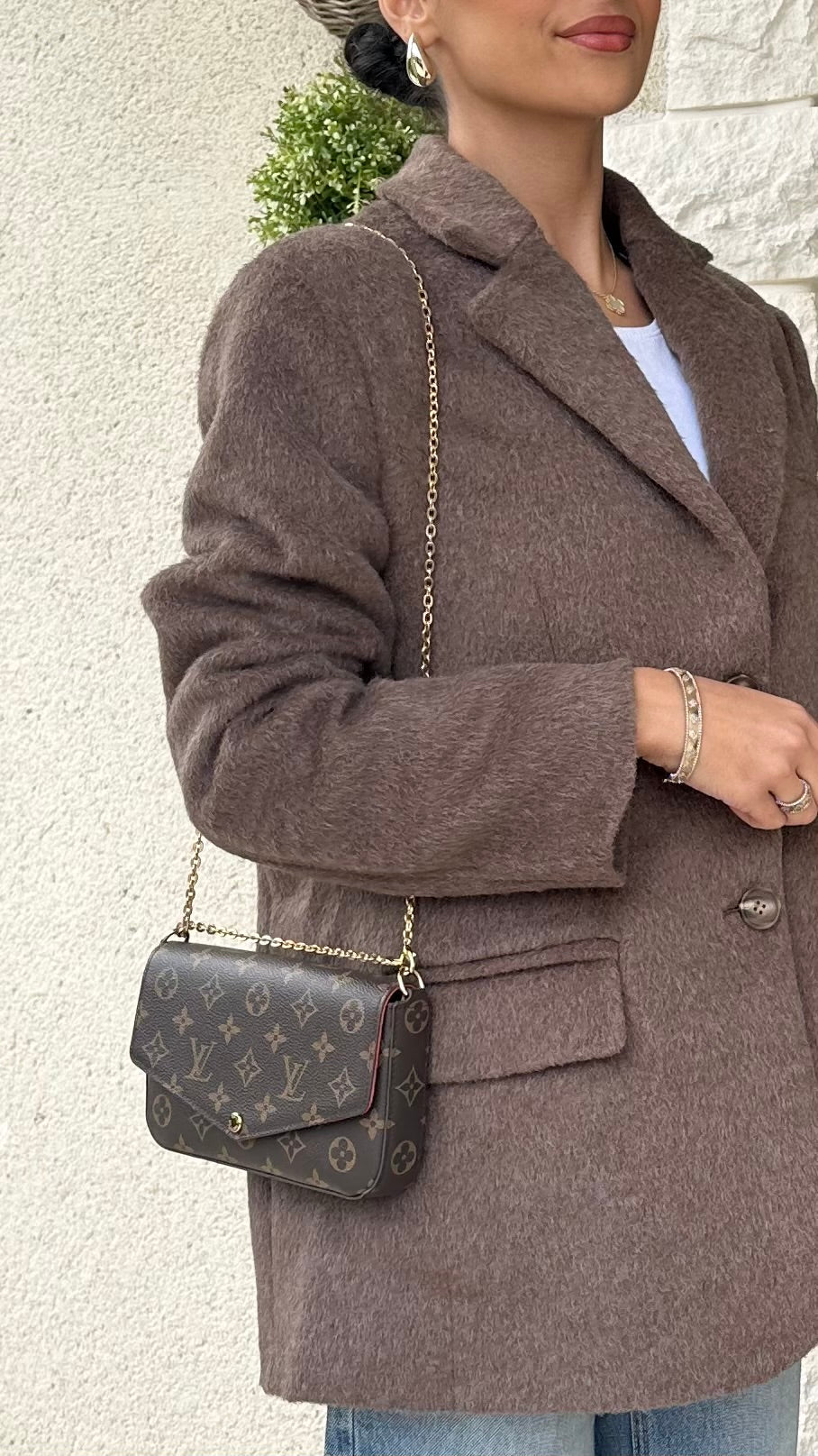 Blazer oversize texturé en laine SAÏRYS