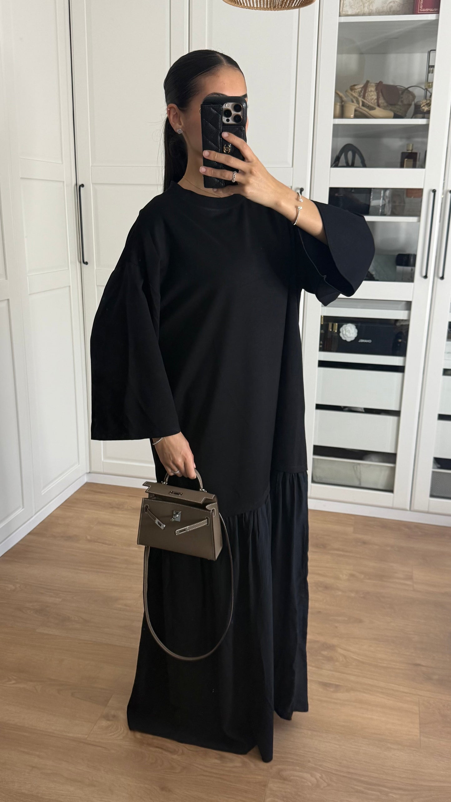 Robe jupe plissée Marron SAÏRYS