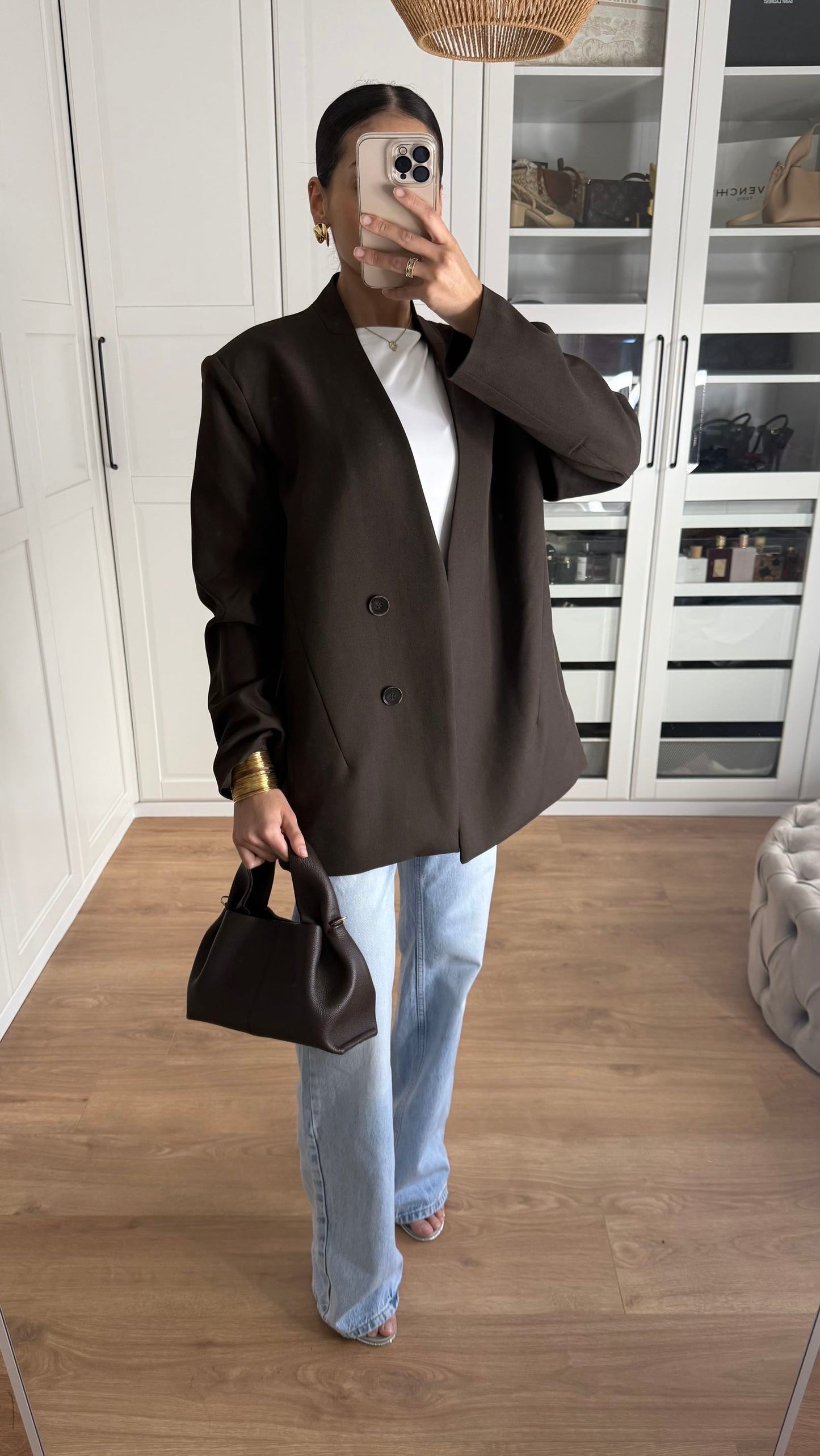 Blazer oversize amovible Marron SAÏRYS