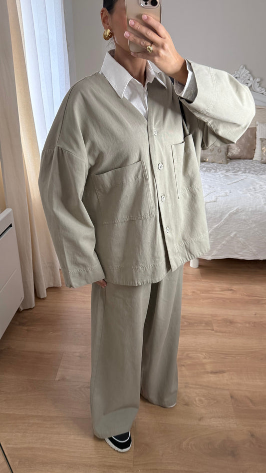 Ensemble structuré minimaliste Beige SAÏRYS
