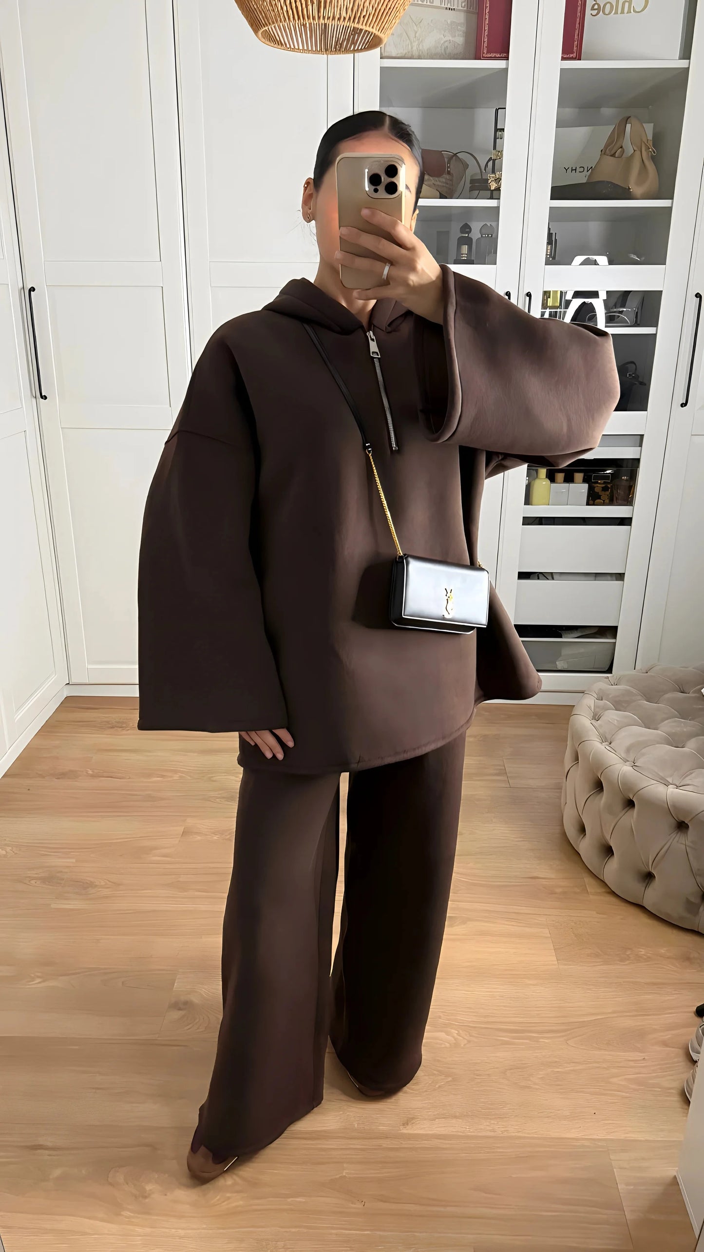 Ensemble Modeste à Capuche Marron SAÏRYS