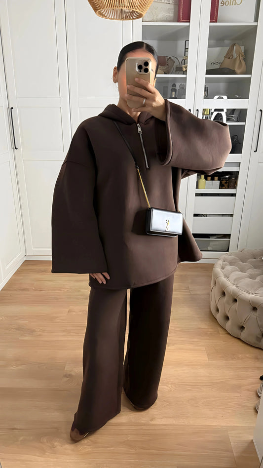 Ensemble Modeste à Capuche Marron SAÏRYS