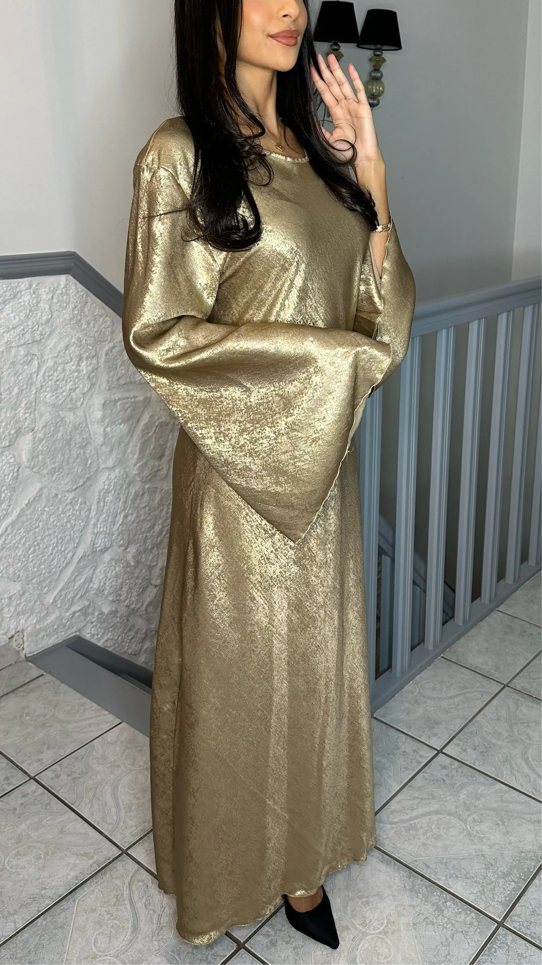 Robe scintillante doré SAÏRYS