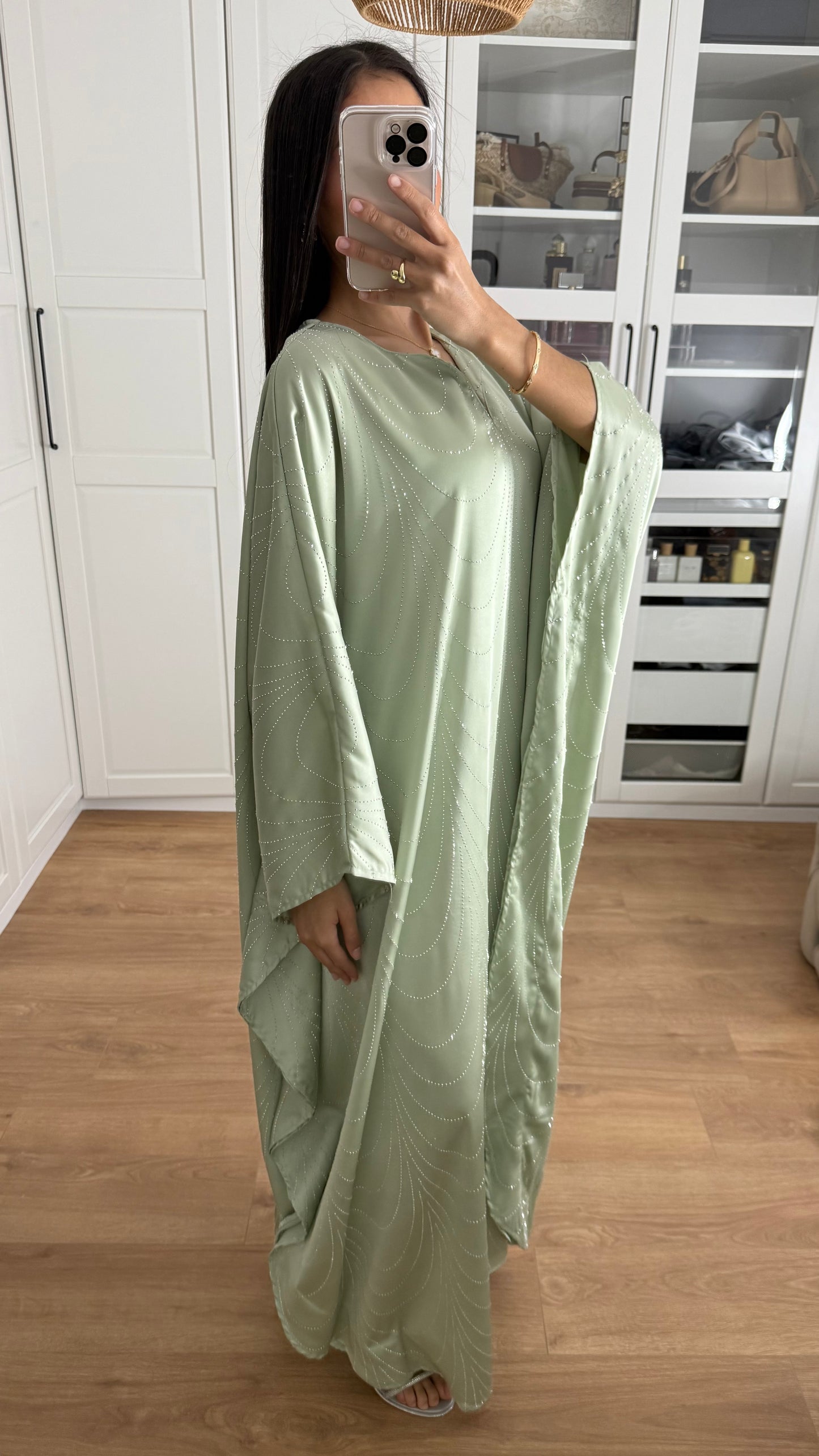 Abaya Nïya vert SAÏRYS