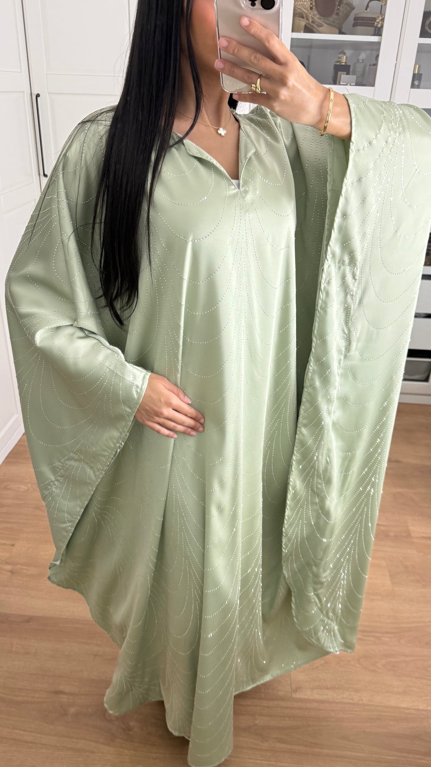 Abaya Nïya vert SAÏRYS