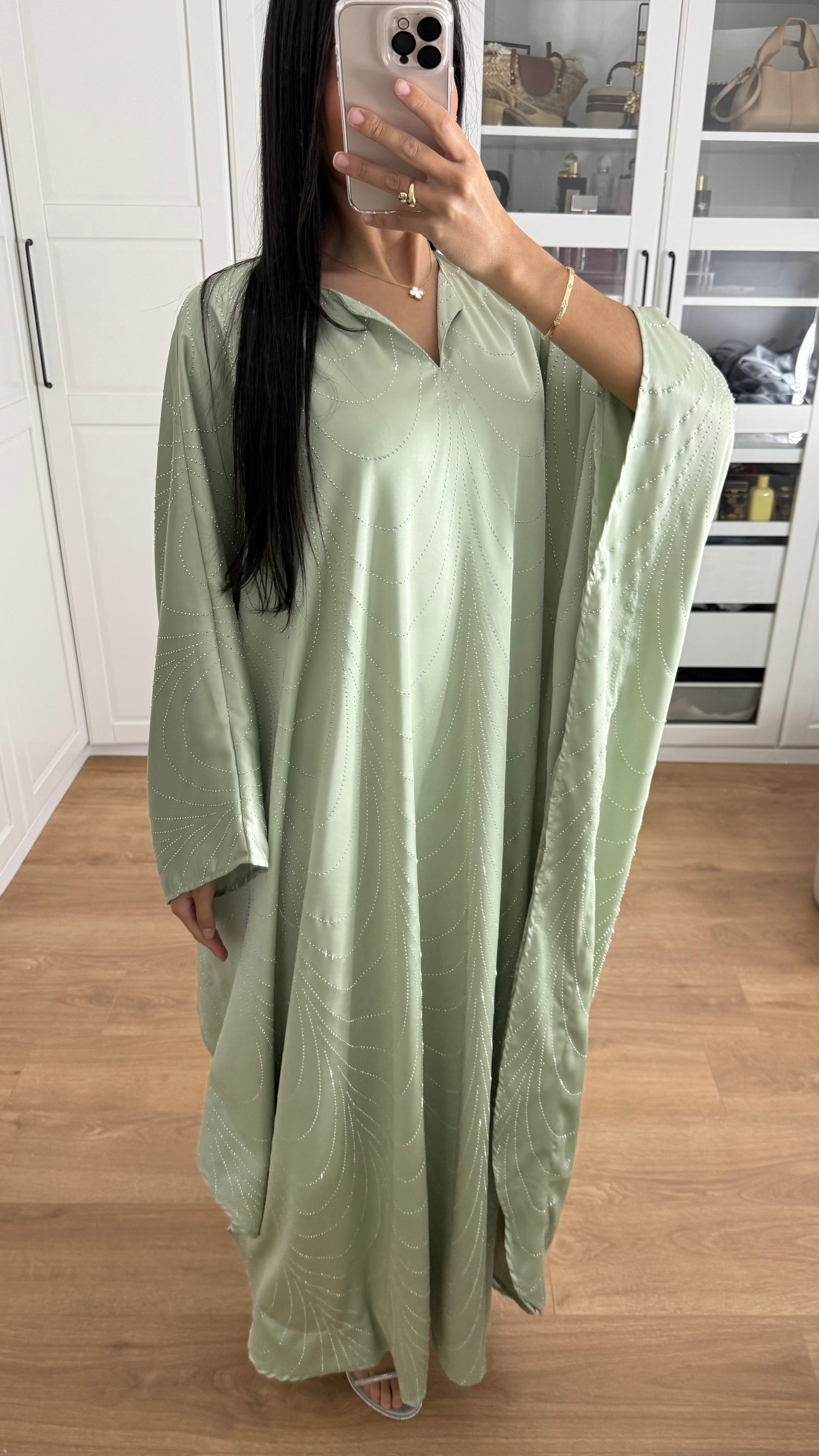 Abaya Nïya vert SAÏRYS