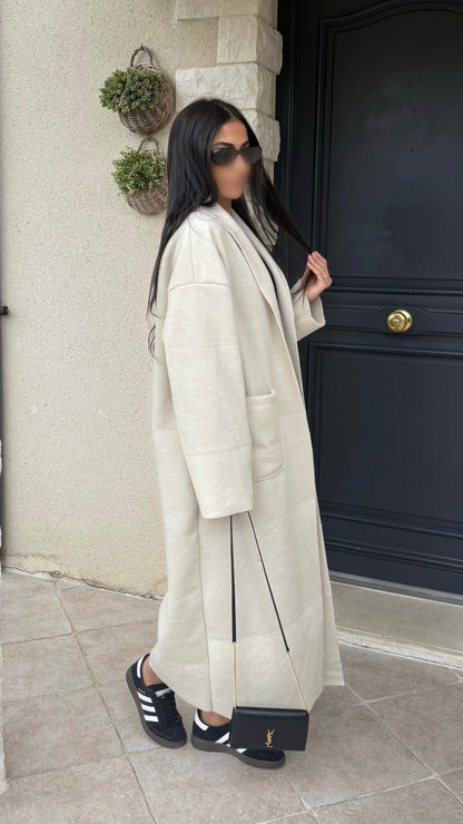 Manteau kimono long beige SAÏRYS