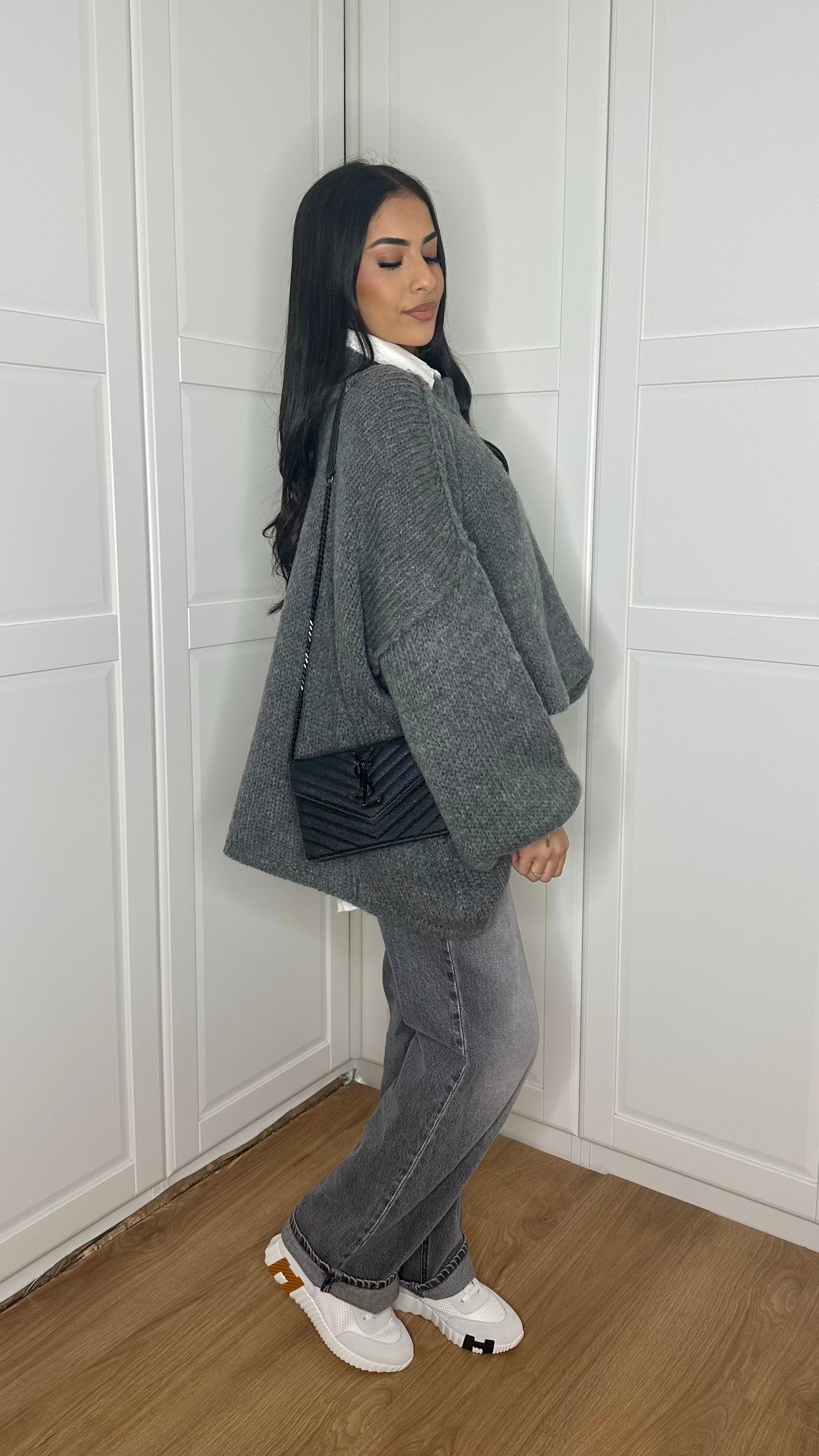 Pull en laine oversize [Gris]