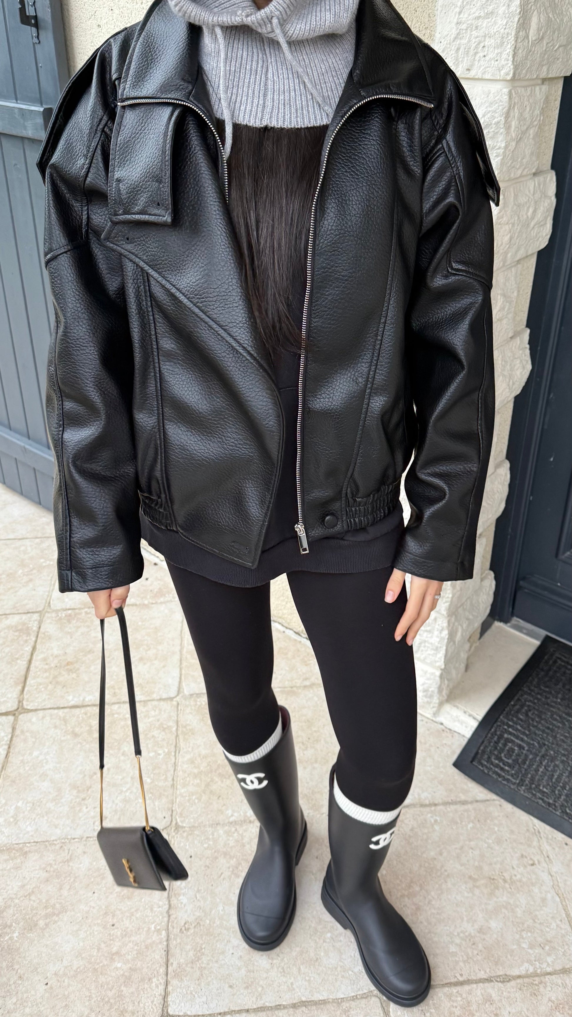 Veste Cuir Inspi Oversize SAÏRYS