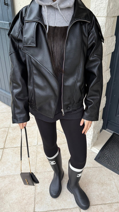 Veste Cuir Inspi Oversize SAÏRYS