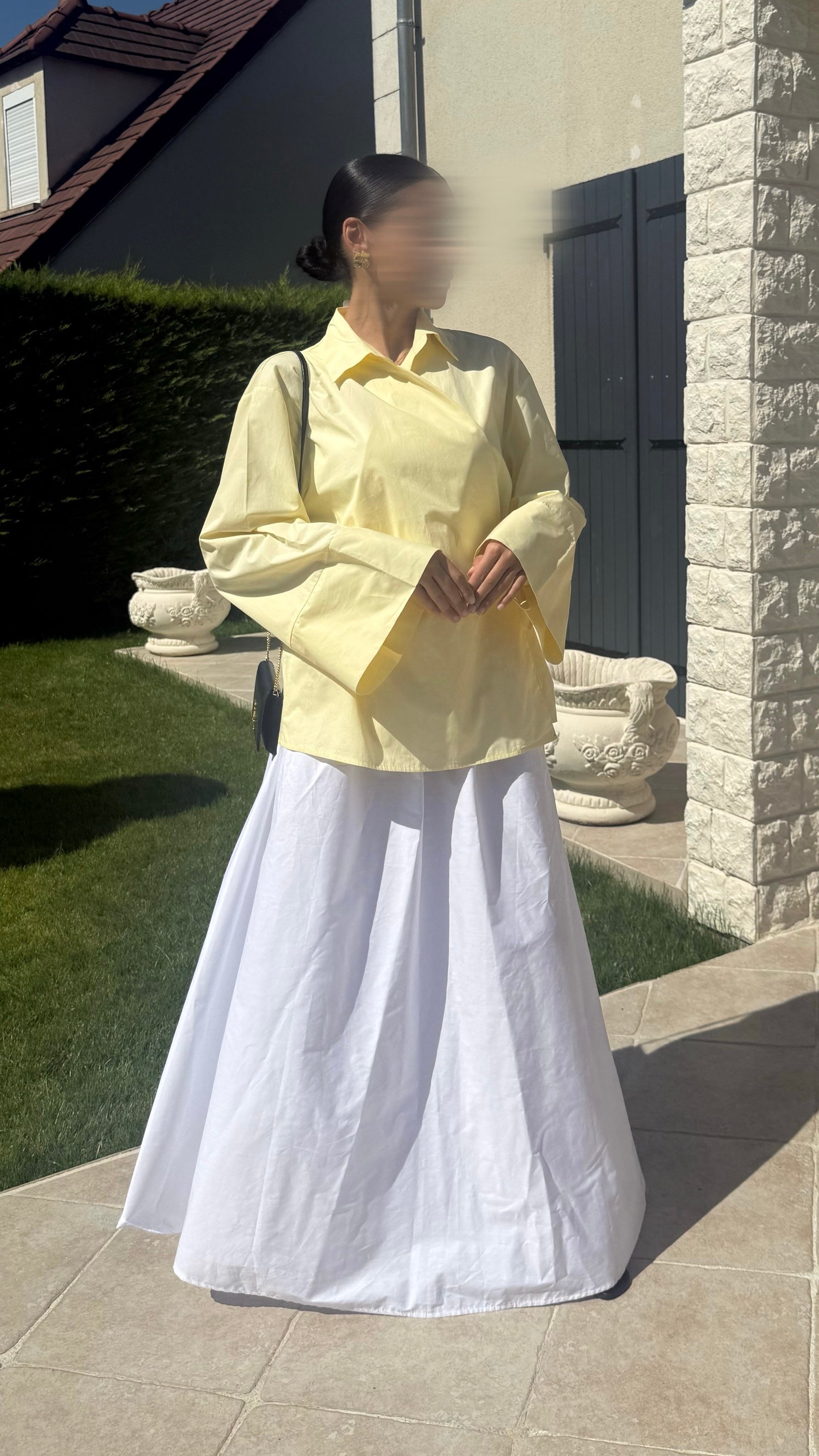 Chemise Cache-Cœur Jaune SAÏRYS