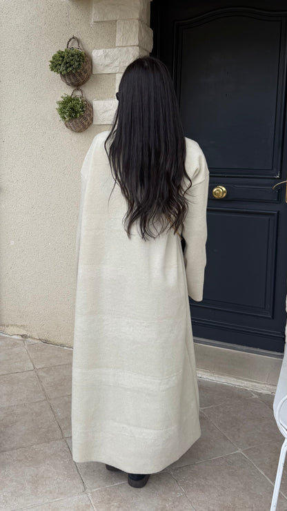Manteau kimono long beige SAÏRYS