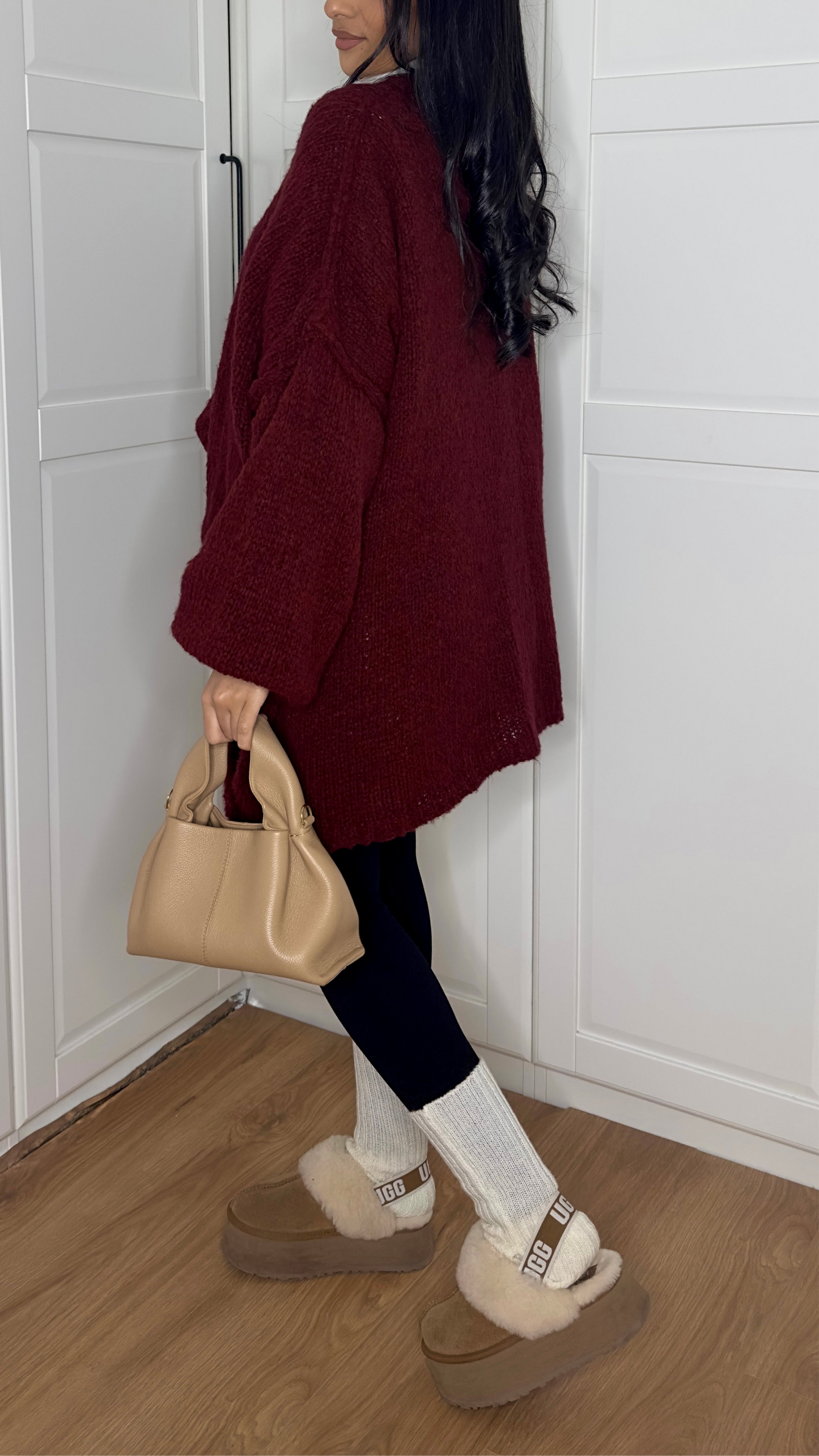 Pull en laine oversize [bordeaux] SAÏRYS