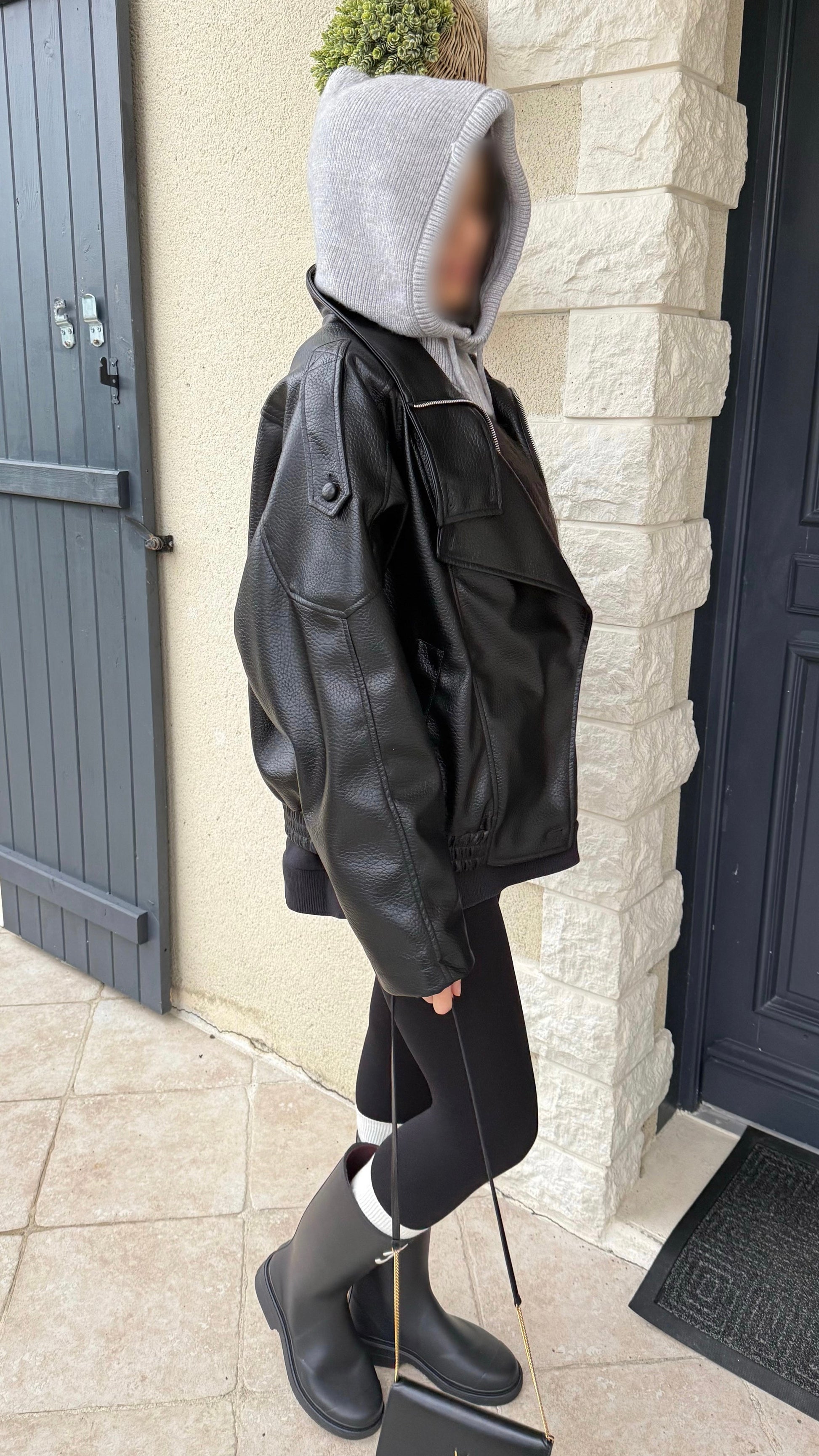 Veste Cuir Inspi Oversize SAÏRYS