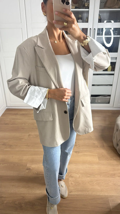 Jean Taille Haute Droit à Revers - SAÏRYS