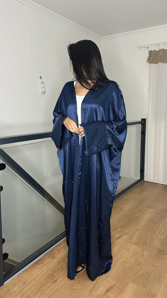 Kimono pailleté bleu nuit