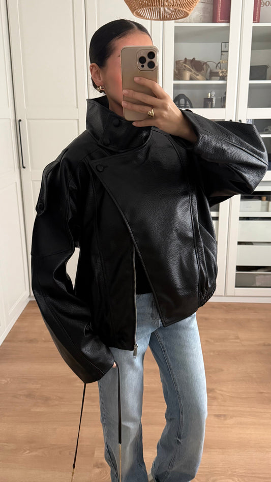Veste Cuir Inspi Oversize SAÏRYS