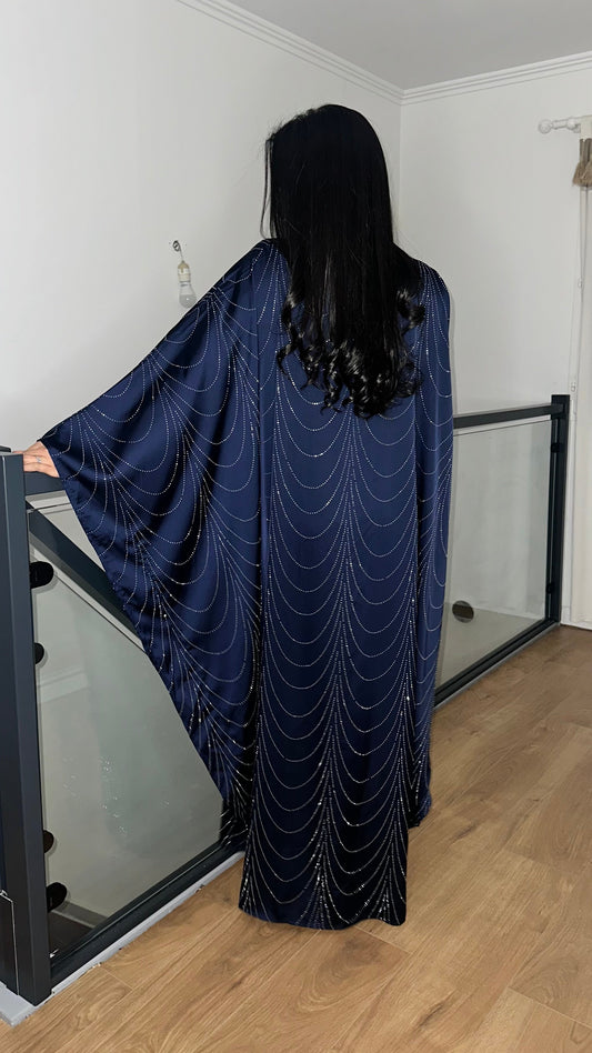 Abaya Nïya Bleu Nuit SAÏRYS
