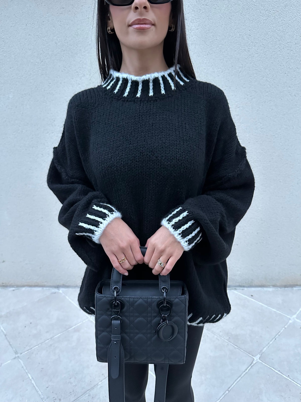 Pull épais brodé