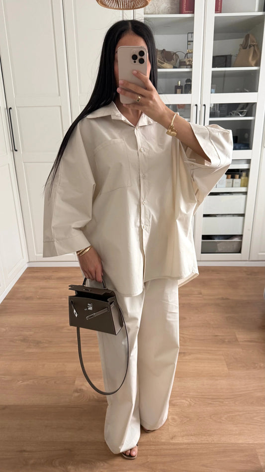 Ensemble Modest Oversize Crème - SAÏRYS