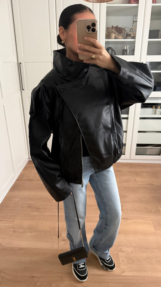 Veste Cuir Inspi Oversize SAÏRYS