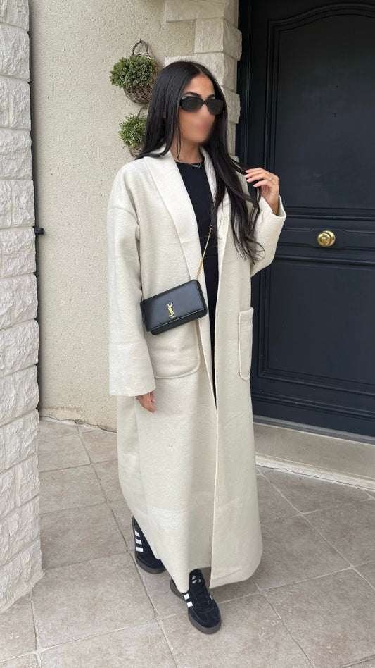 Manteau kimono long beige SAÏRYS