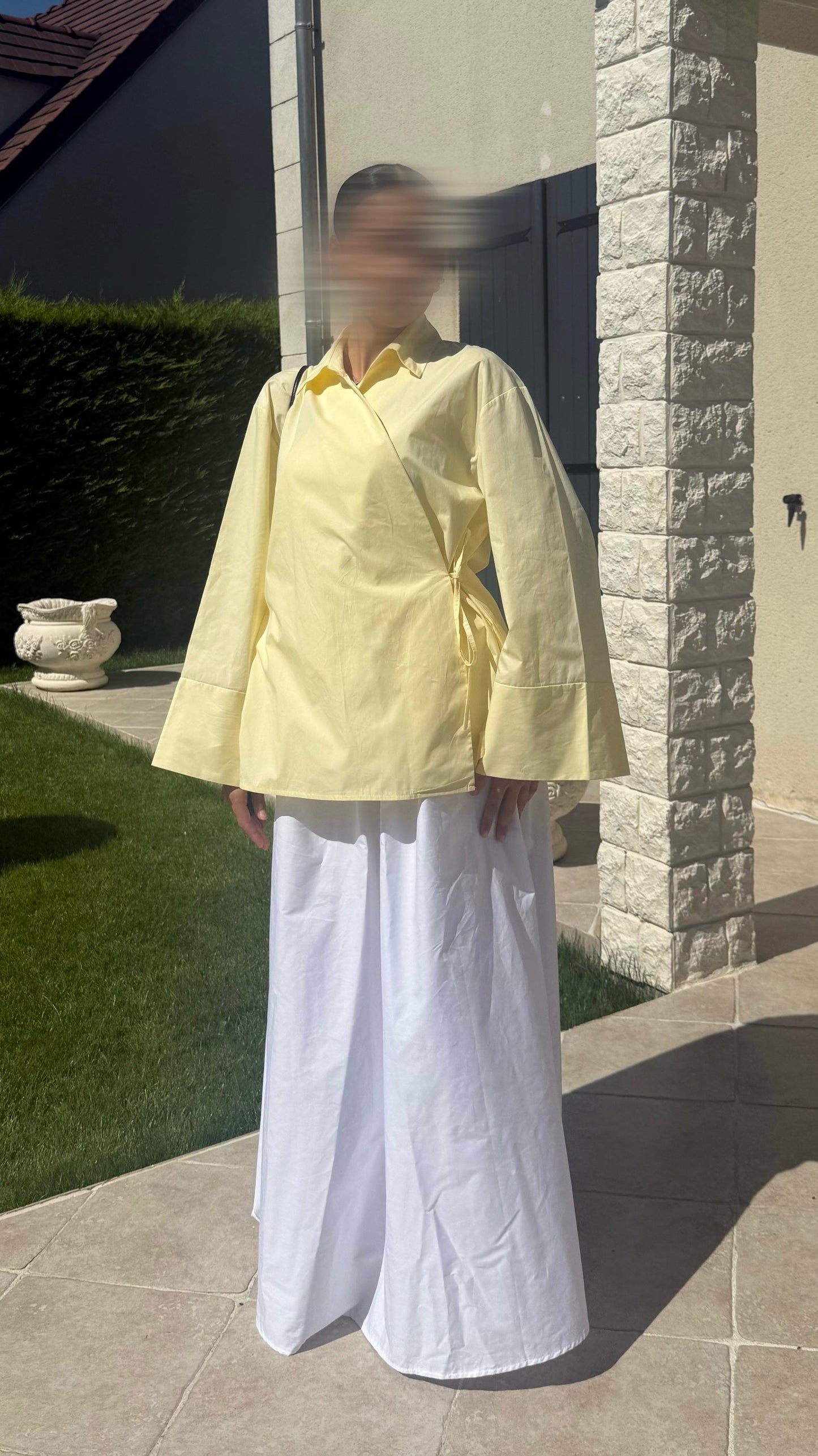 Chemise Cache-Cœur Jaune SAÏRYS