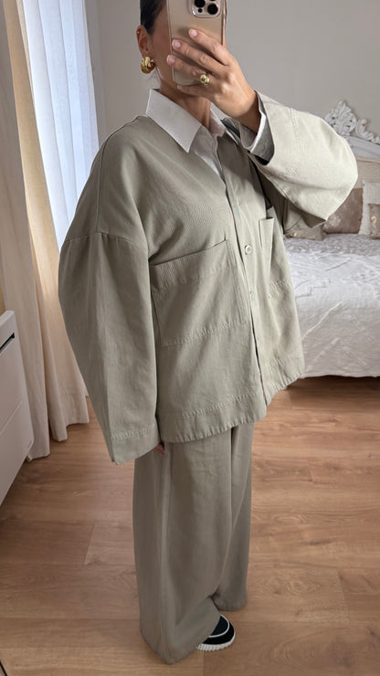 Ensemble structuré minimaliste Beige