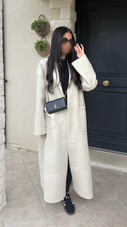 Manteau kimono long beige SAÏRYS