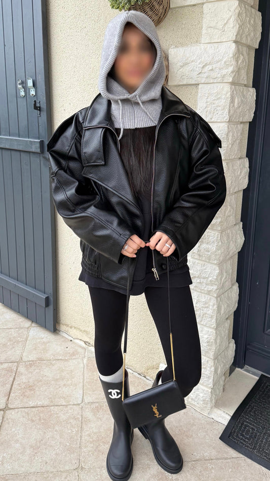 Veste Cuir Inspi Oversize SAÏRYS