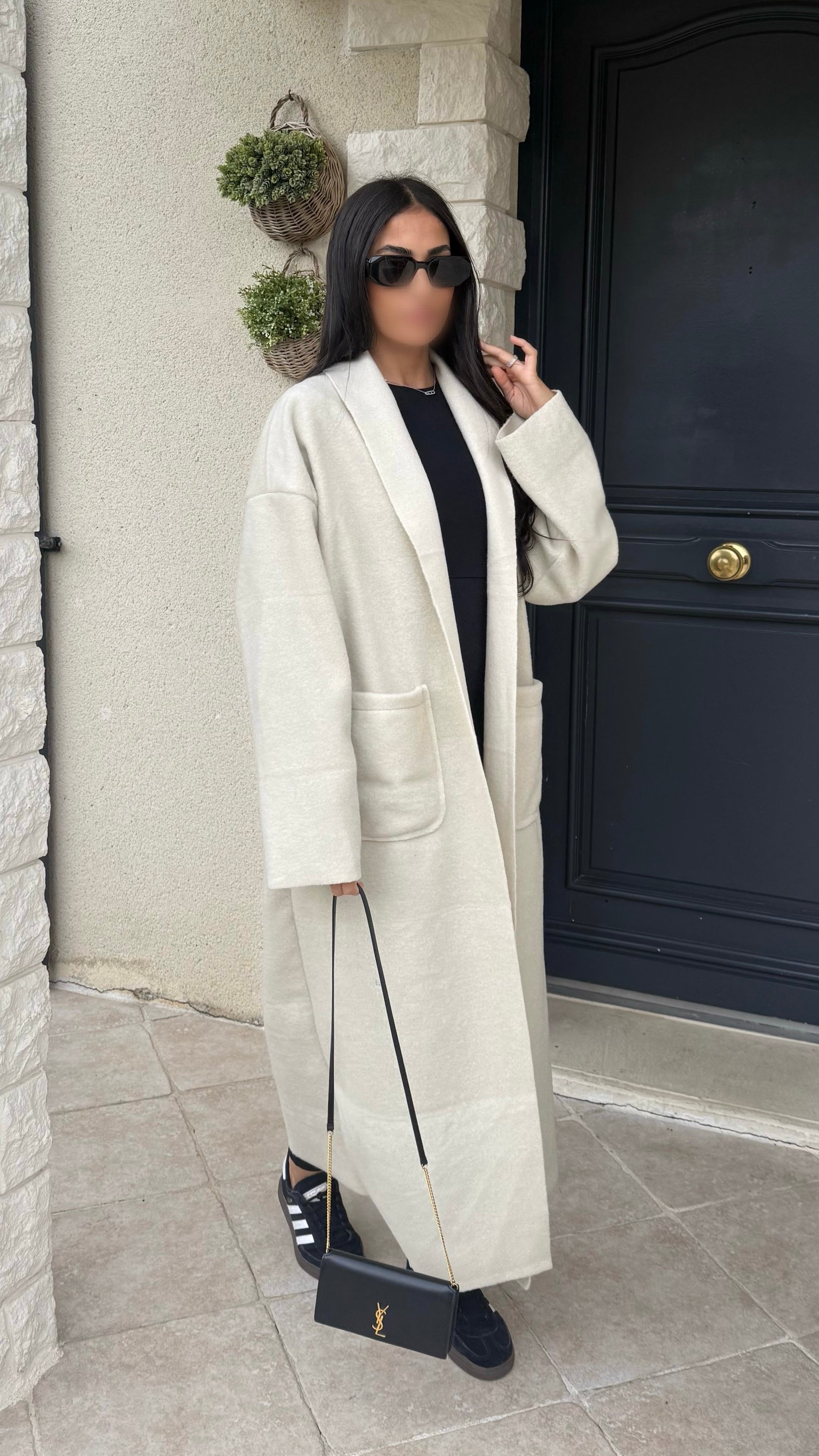 Manteau kimono long beige SAÏRYS