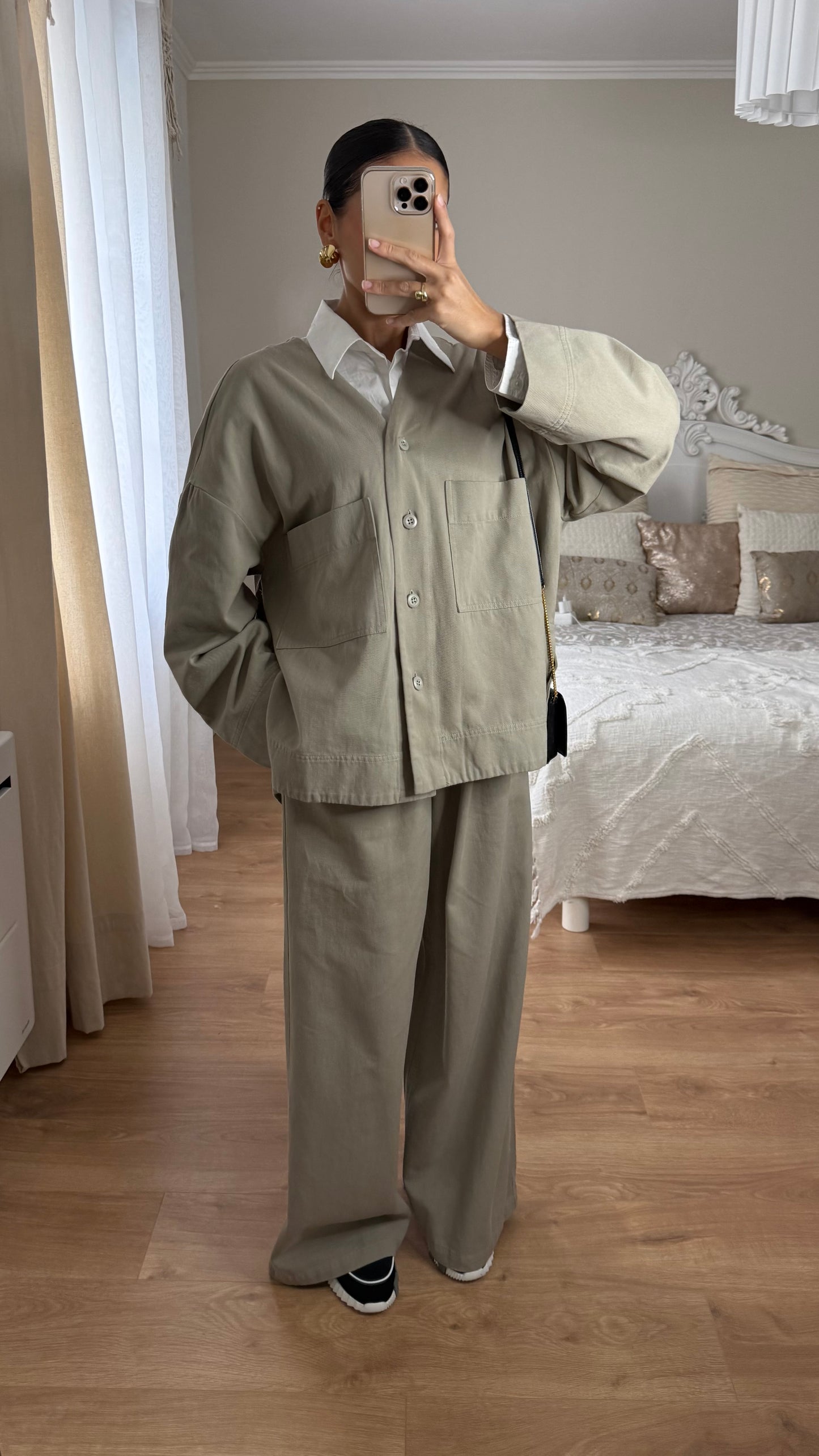 Ensemble structuré minimaliste Beige