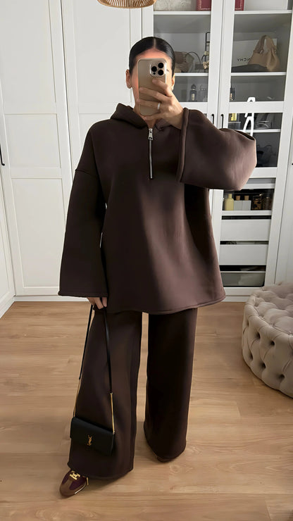 Ensemble Modeste à Capuche Marron SAÏRYS