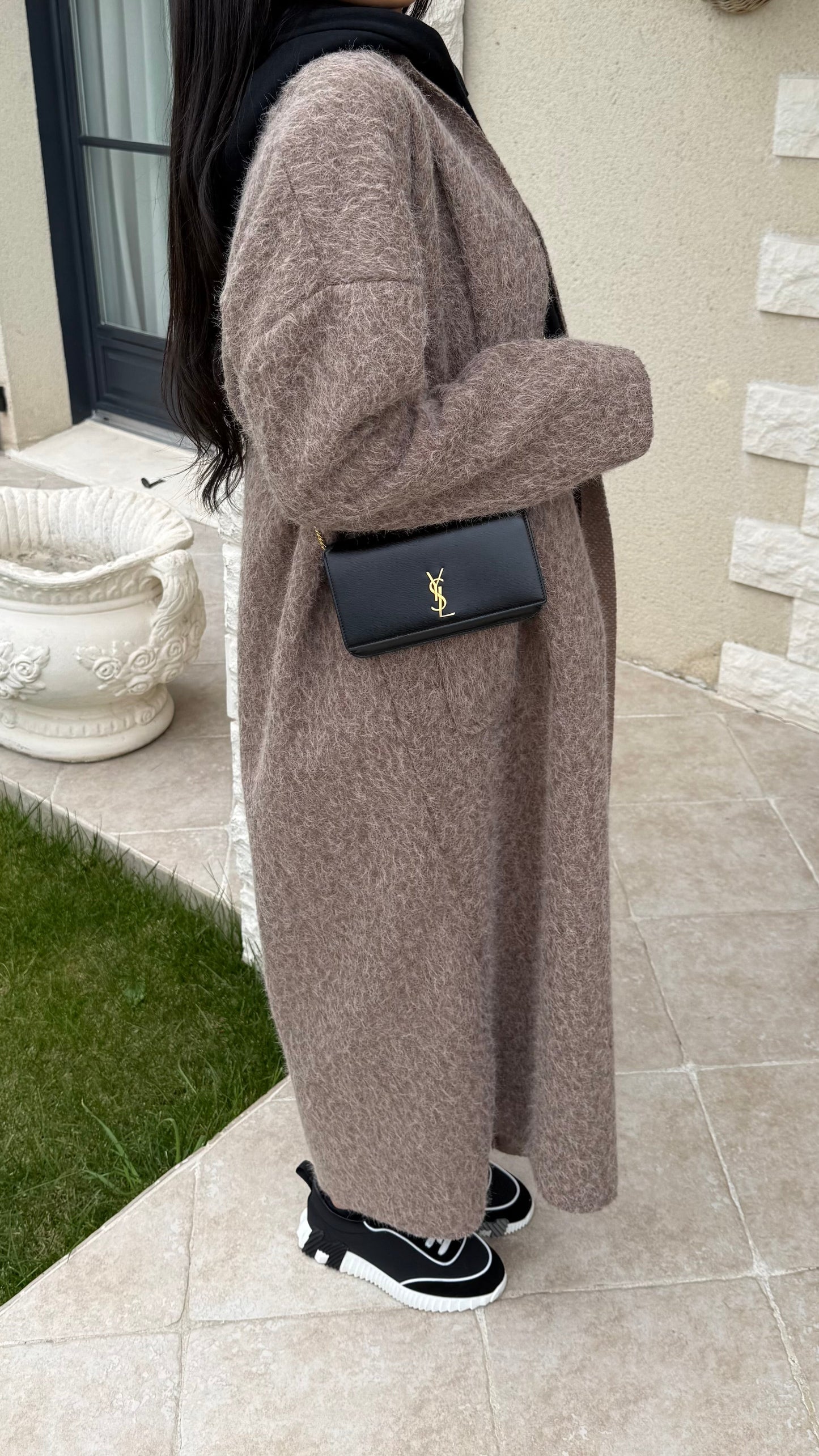 Manteau gilet long marron SAÏRYS