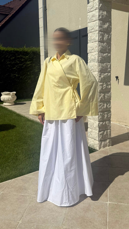 Chemise Cache-Cœur Jaune SAÏRYS