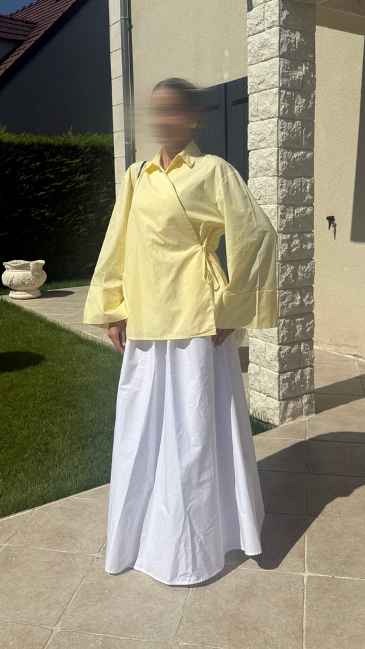 Chemise Cache-Cœur Jaune SAÏRYS
