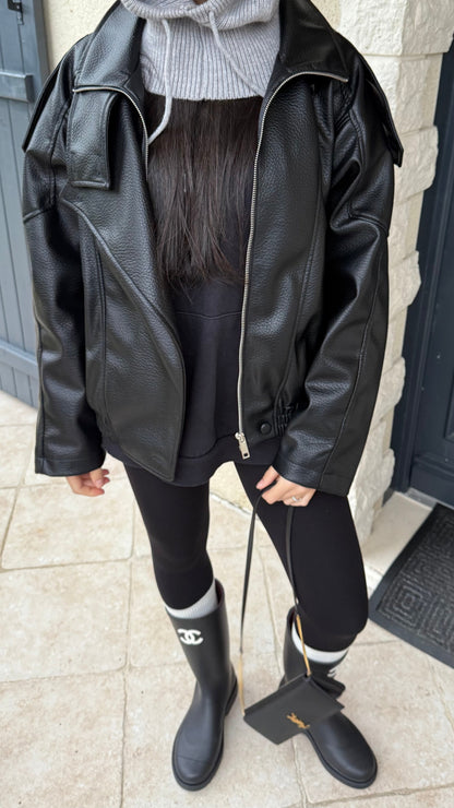 Veste Cuir Inspi Oversize SAÏRYS