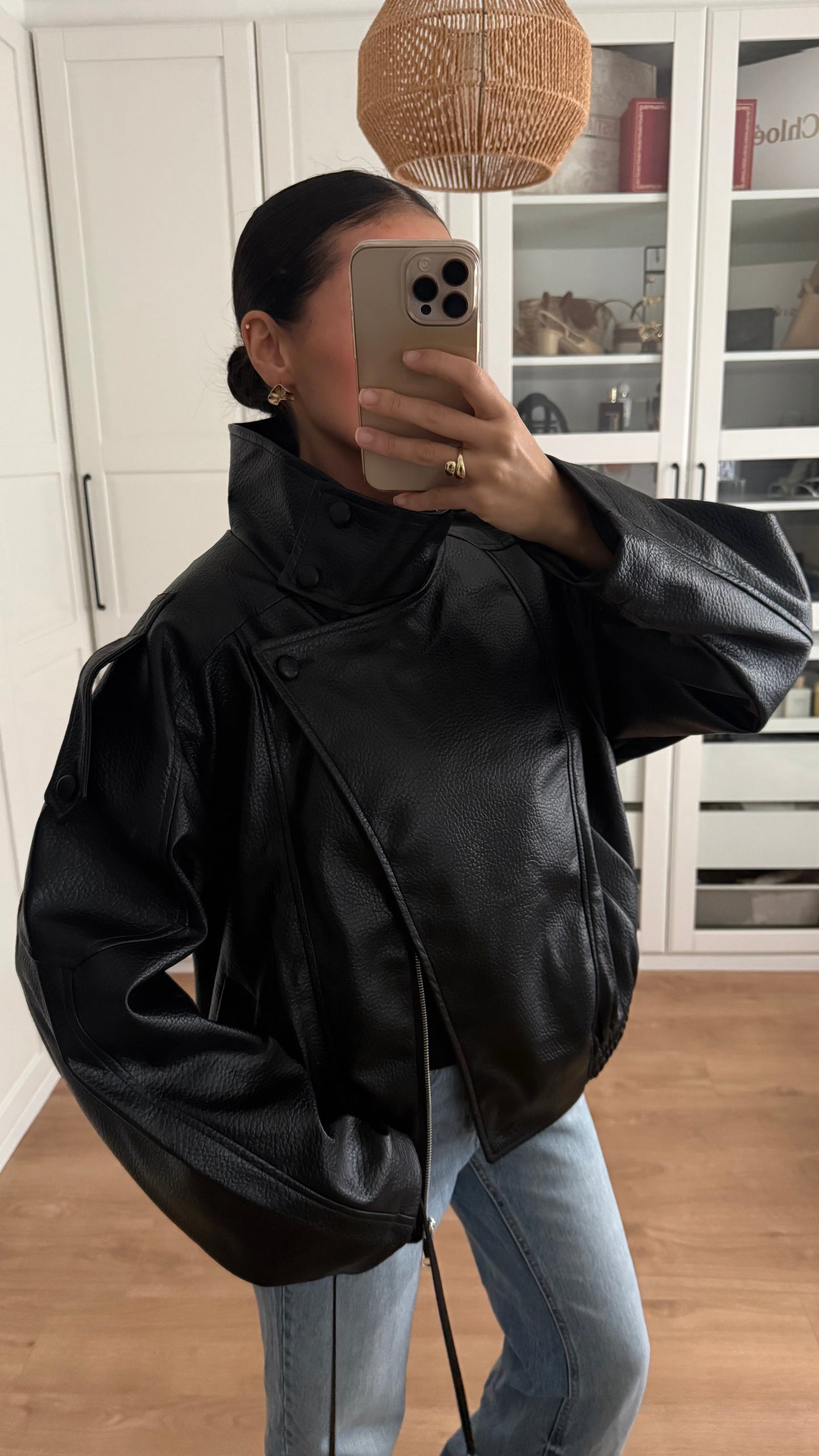 Veste Cuir Inspi Oversize SAÏRYS